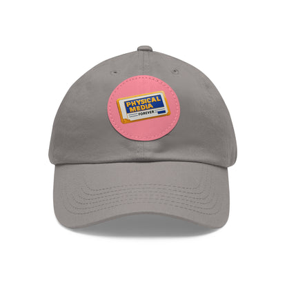 Physical Media Forever - Dad Hat with Leather Patch (Round)