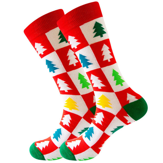 Cotton Stockings For Men With Christmas Theme