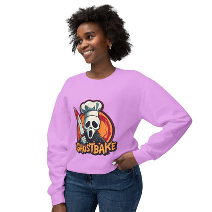 Ghostbake (Front & Back) Unisex Lightweight Crewneck Sweatshirt