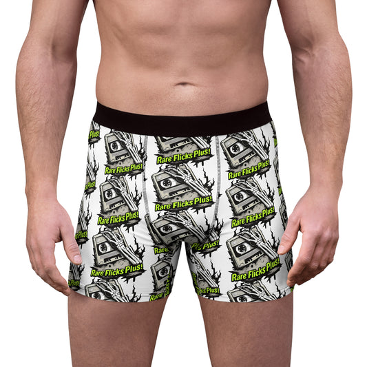 Calzoncillos tipo bóxer para hombre con estampado de logotipos de Rare Flicks Plus (AOP)