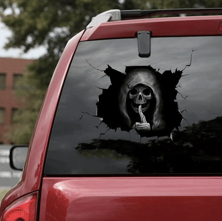 Halloween Car Wall Floor Skull Bumper Horror Sticker 50x37.5cm