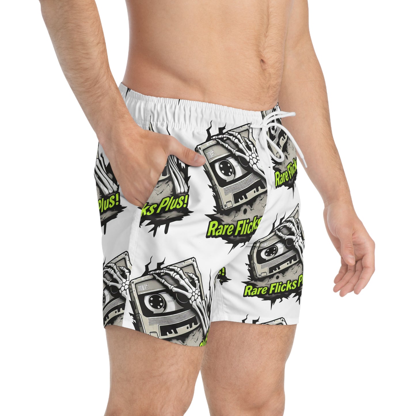 Rare Flicks Plus! Logo Swim Trunks (AOP)