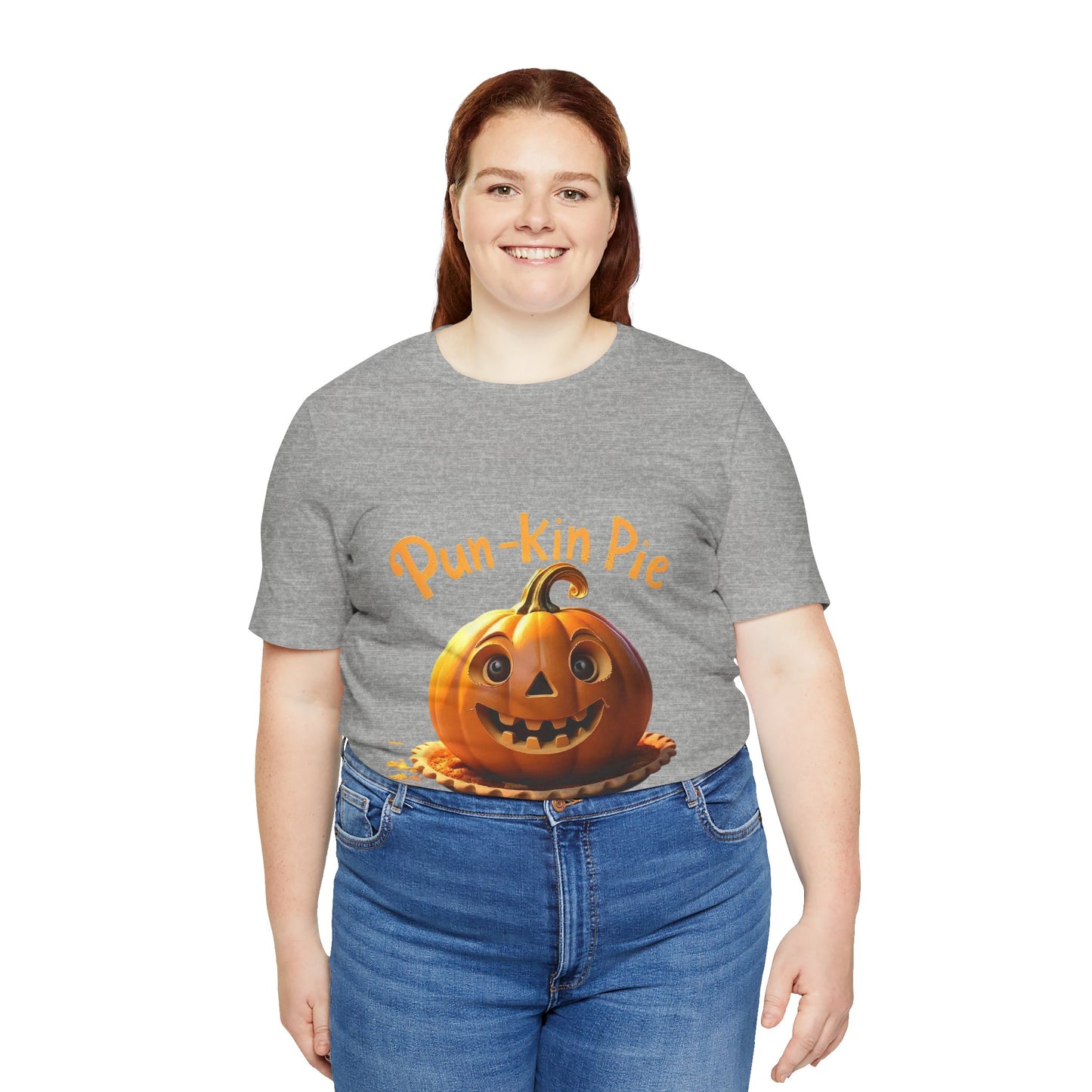 Camiseta Pun-Kin Pie: camiseta unisex de manga corta de jersey suave para otoño