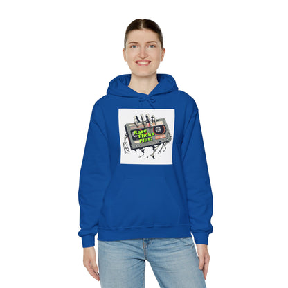 Sudadera unisex con capucha y mezcla pesada Rare Flicks Plus! Alt Logo White Background