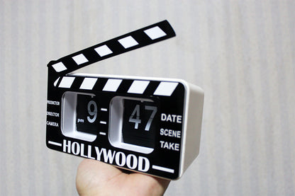 Retro Movie Clapper Board Flip Clock