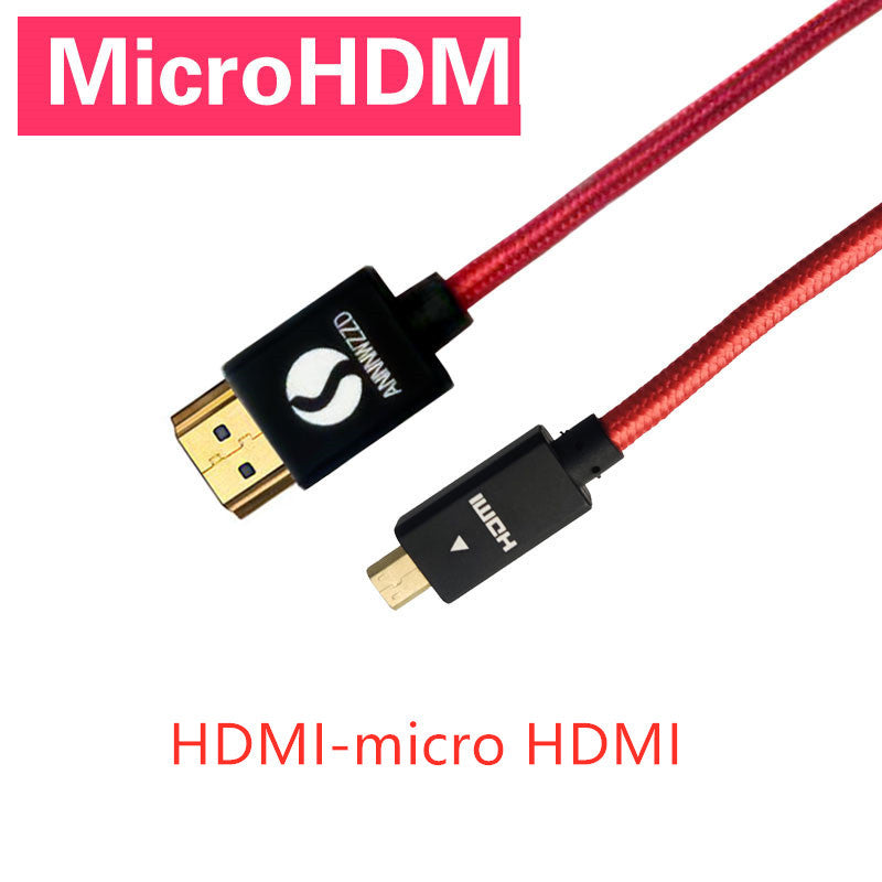 Mini HDMI To HDMI Cable Portable Monitor Flat Panel To TV 2.0 Conversion Cable