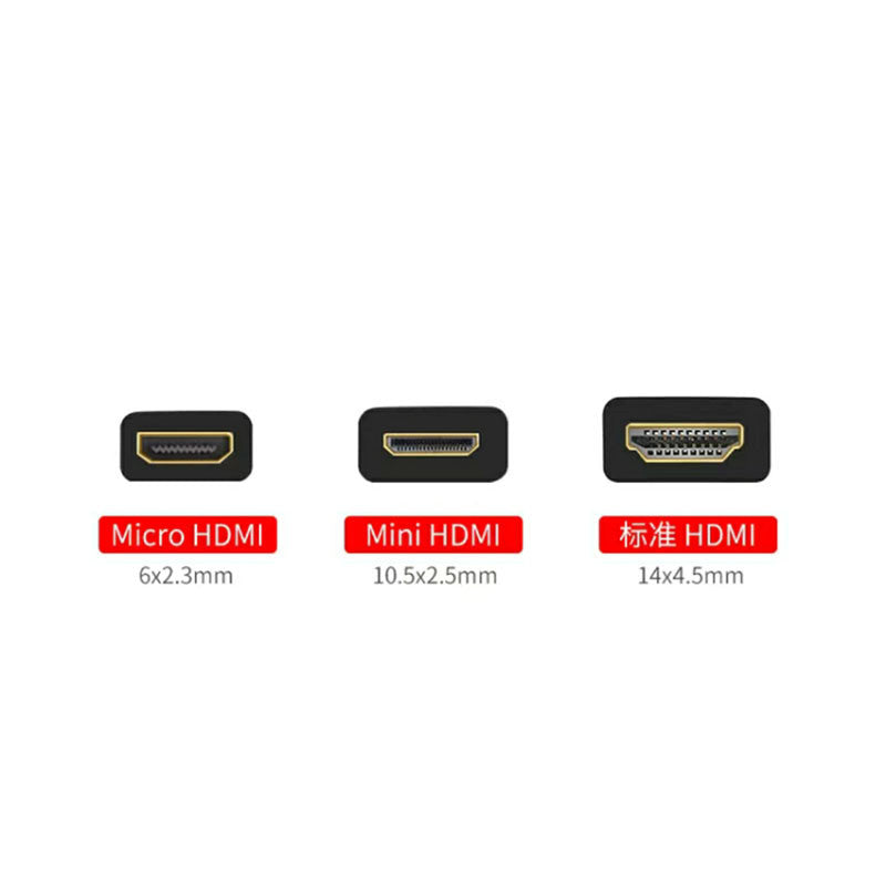 Mini HDMI To HDMI Cable Portable Monitor Flat Panel To TV 2.0 Conversion Cable