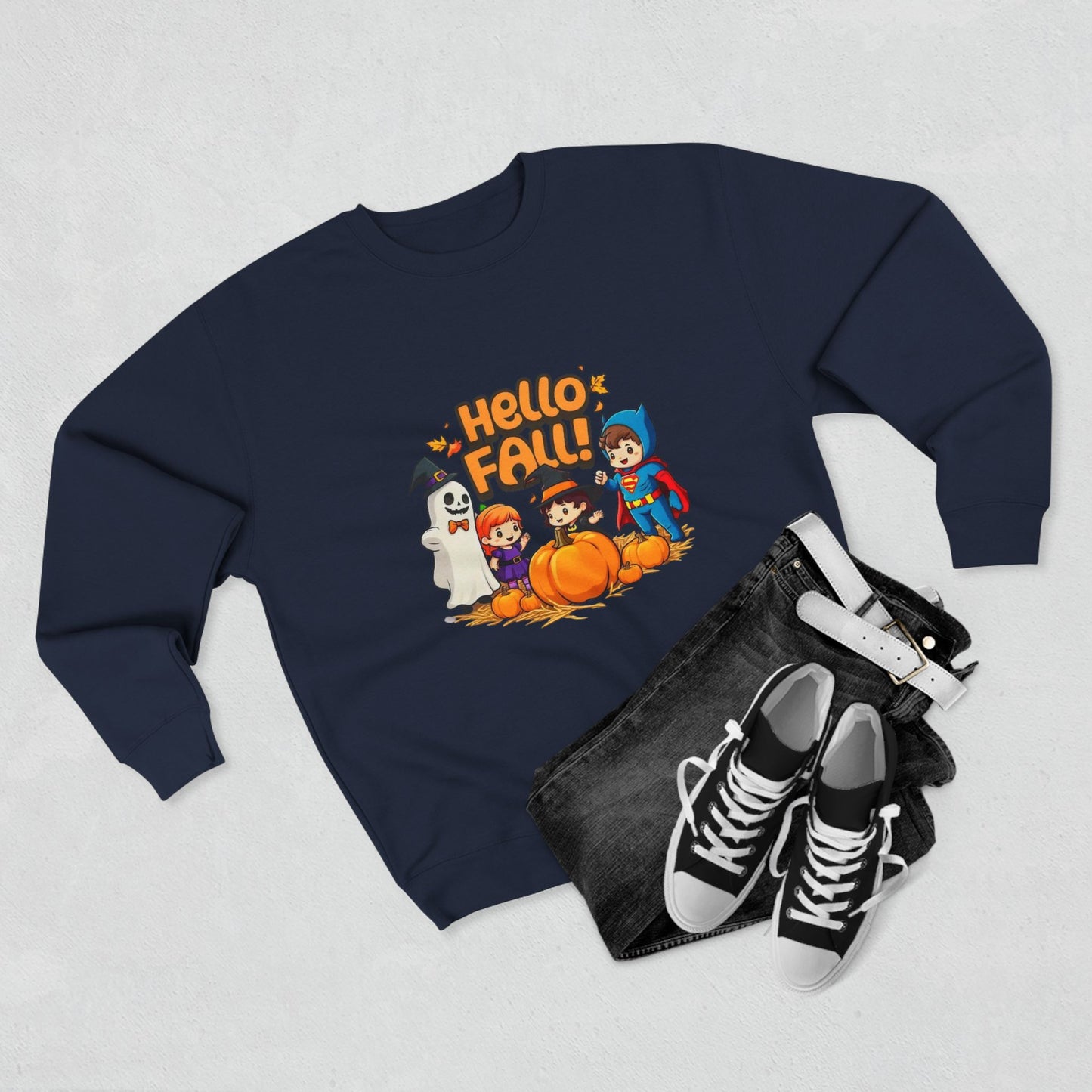 Hello Fall Design Unisex Crewneck Sweatshirt