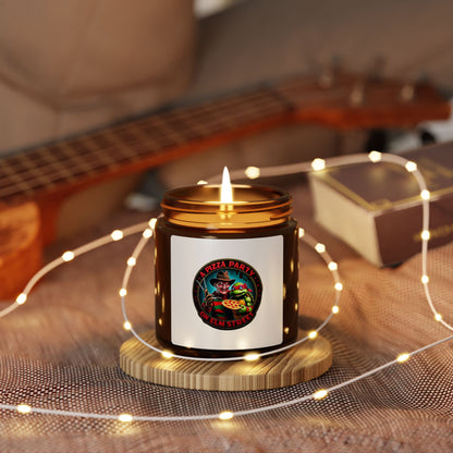 A Pizza Party on Elm Street Scented Soy Candle (Multi-Size, Amber Jar)