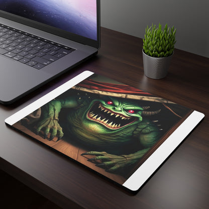 Sock Thief Monster Under the Bed Design Rectangular Mouse Pad