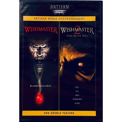 Wishmaster / Wishmaster 2: Evil Never Dies (DVD 1999) VG Horror Artisan OOP *BDP image 0