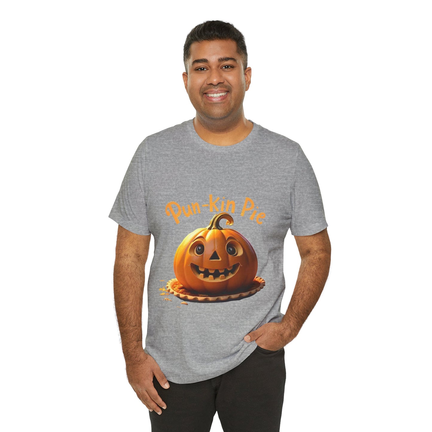 Camiseta Pun-Kin Pie: camiseta unisex de manga corta de jersey suave para otoño