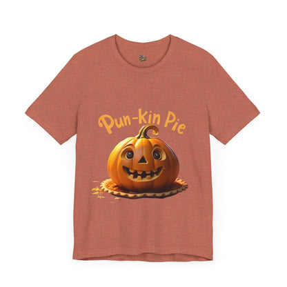 Camiseta Pun-Kin Pie: camiseta unisex de manga corta de jersey suave para otoño