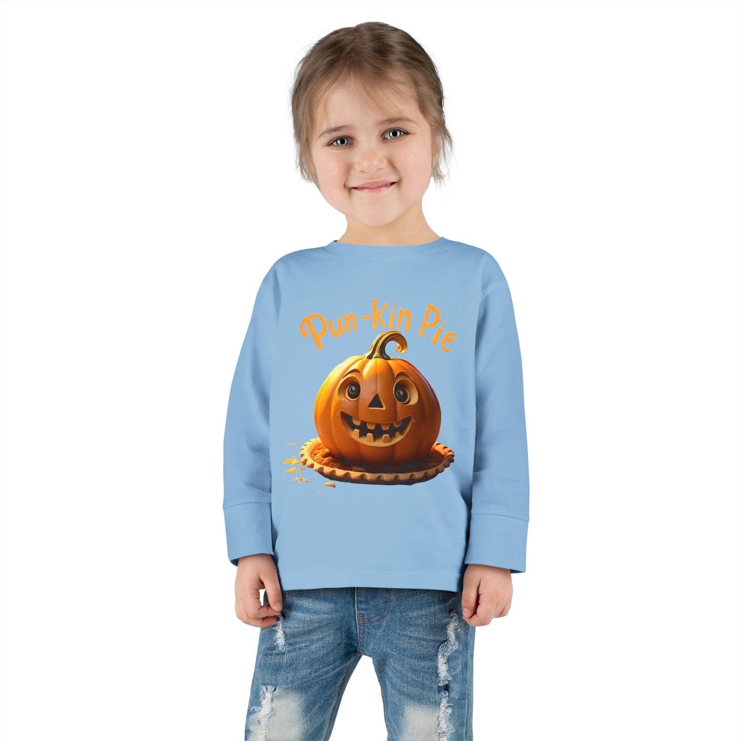 Pun-Kin Pie Design Toddler Long Sleeve Tee