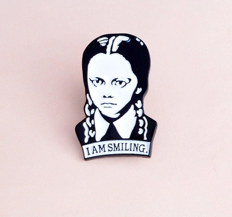 Wednesday Addams AM SMILING R Brooch