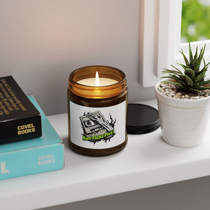 Rare Flicks Plus! Logo Scented Soy Candle (Multi-Size, Amber Jar)