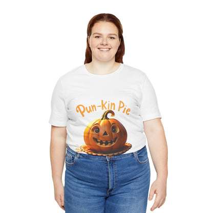 Camiseta Pun-Kin Pie: camiseta unisex de manga corta de jersey suave para otoño