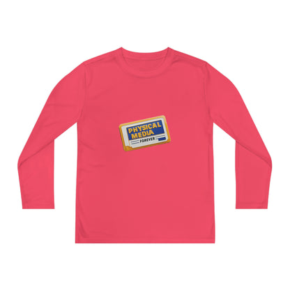 Physical Media Forever! Youth Long Sleeve Competitor Tee