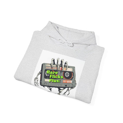 Sudadera unisex con capucha y mezcla pesada Rare Flicks Plus! Alt Logo White Background