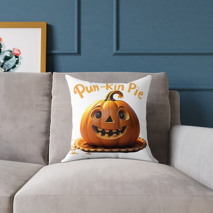 Pun-Kin Pie Design Square Poly Canvas Pillow