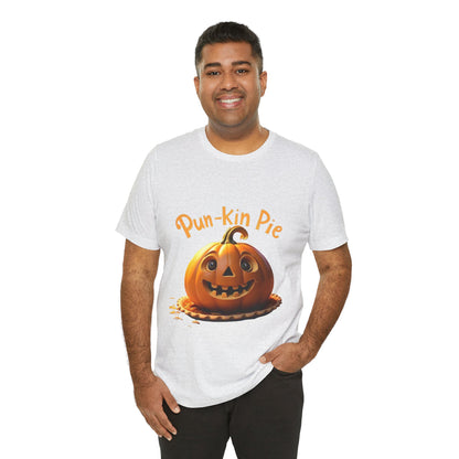 Camiseta Pun-Kin Pie: camiseta unisex de manga corta de jersey suave para otoño