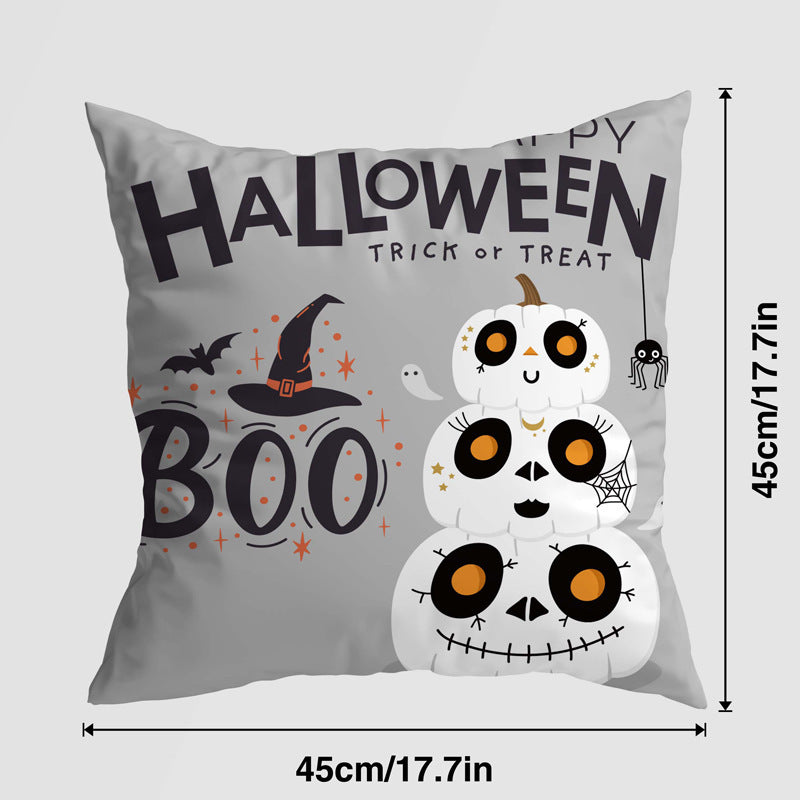 Halloween Pumpkin Castle Pillow Cover