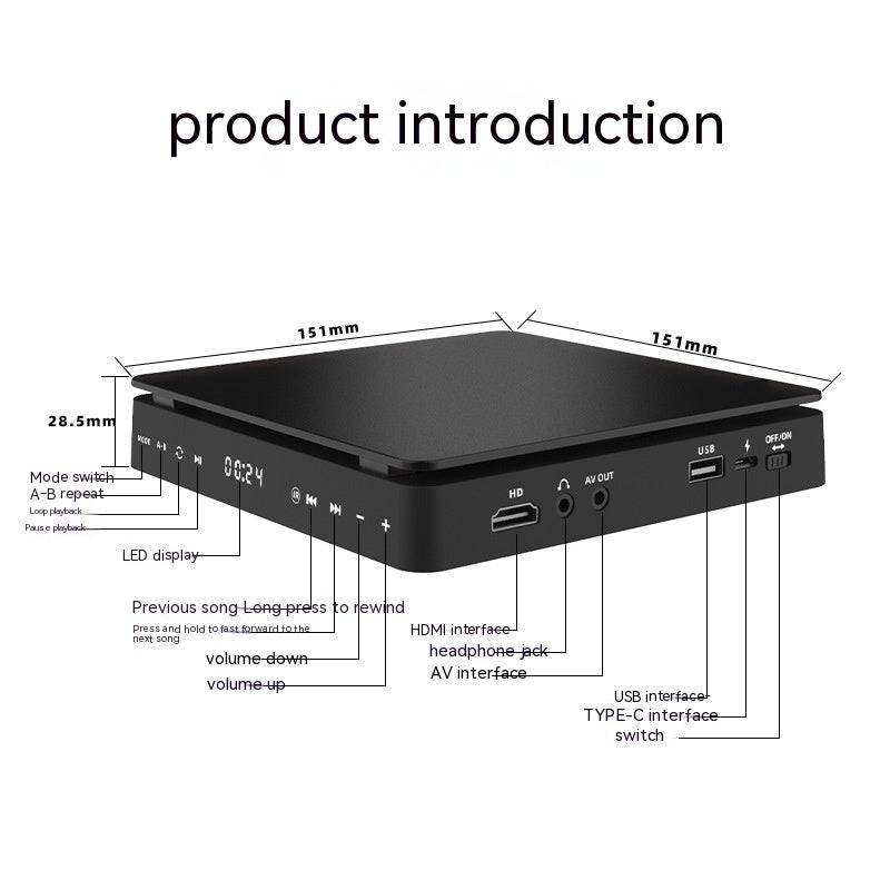 Home DVD HD Player Mini CD Player