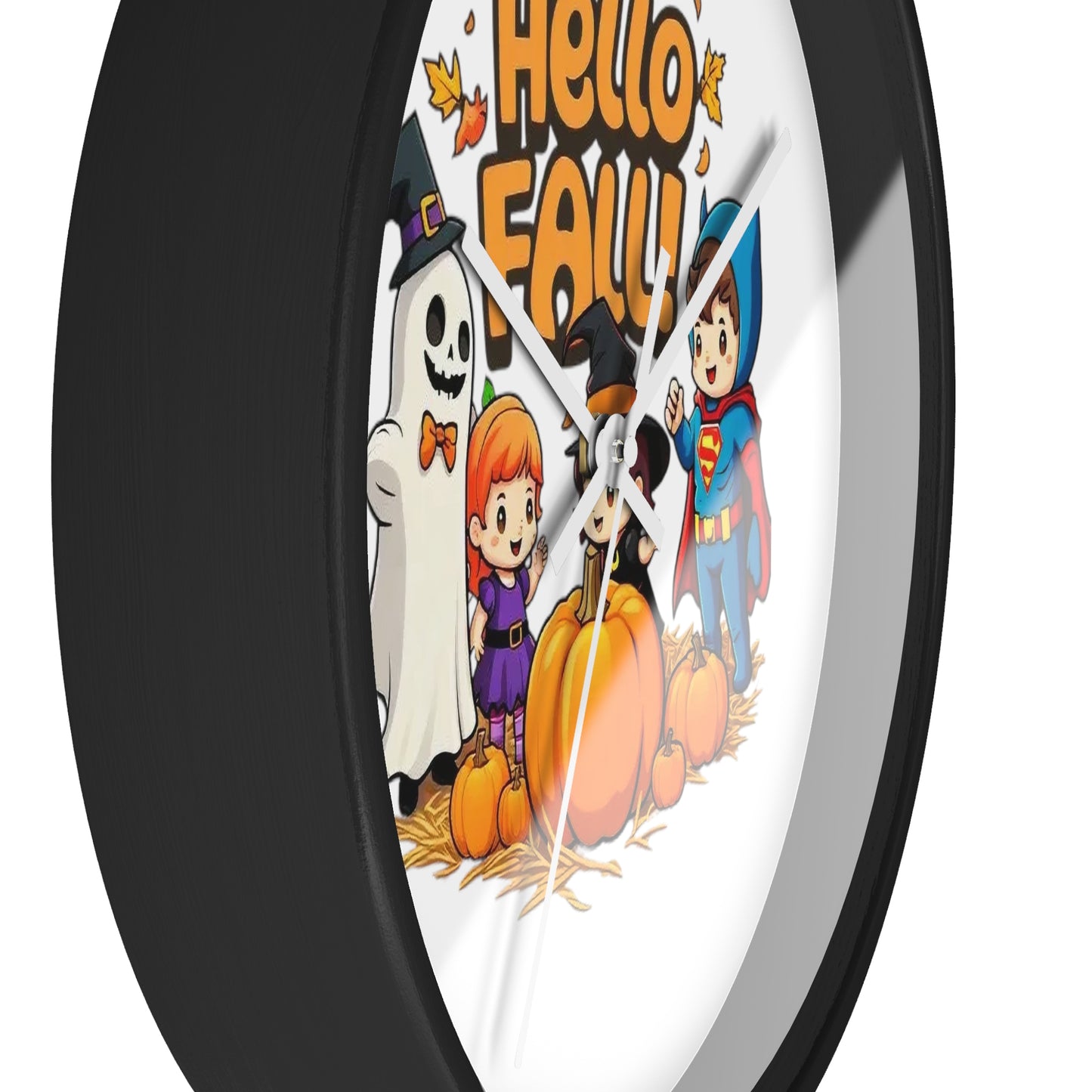 Hello Fall Design Wall Clock