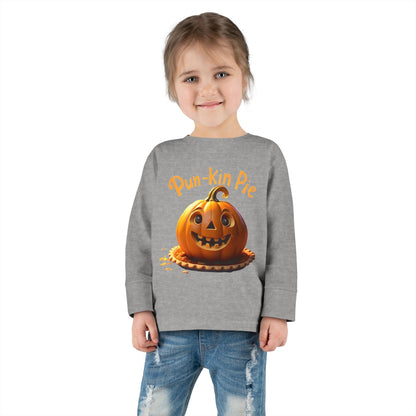 Pun-Kin Pie Design Toddler Long Sleeve Tee