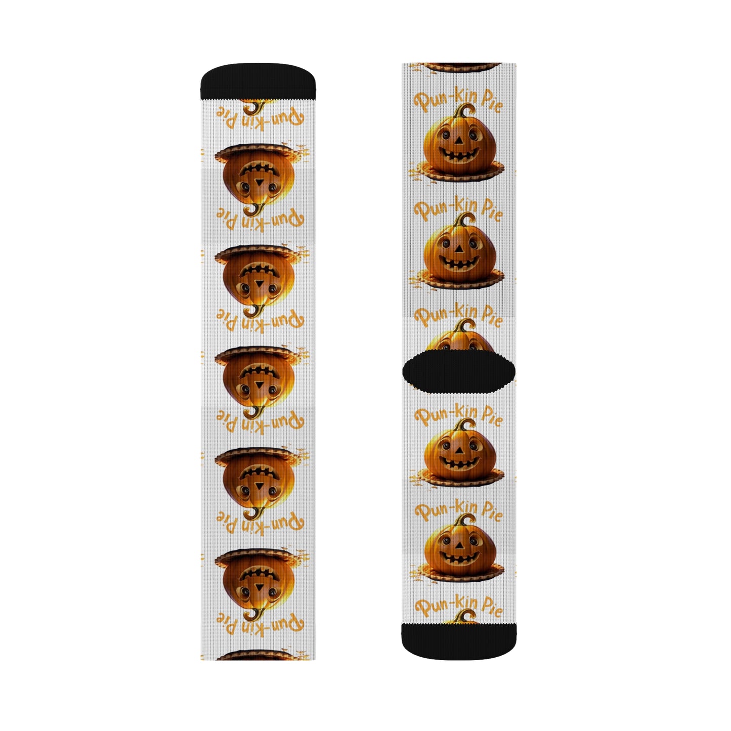 Pun-Kin Pie Design Pattern Sublimation Socks