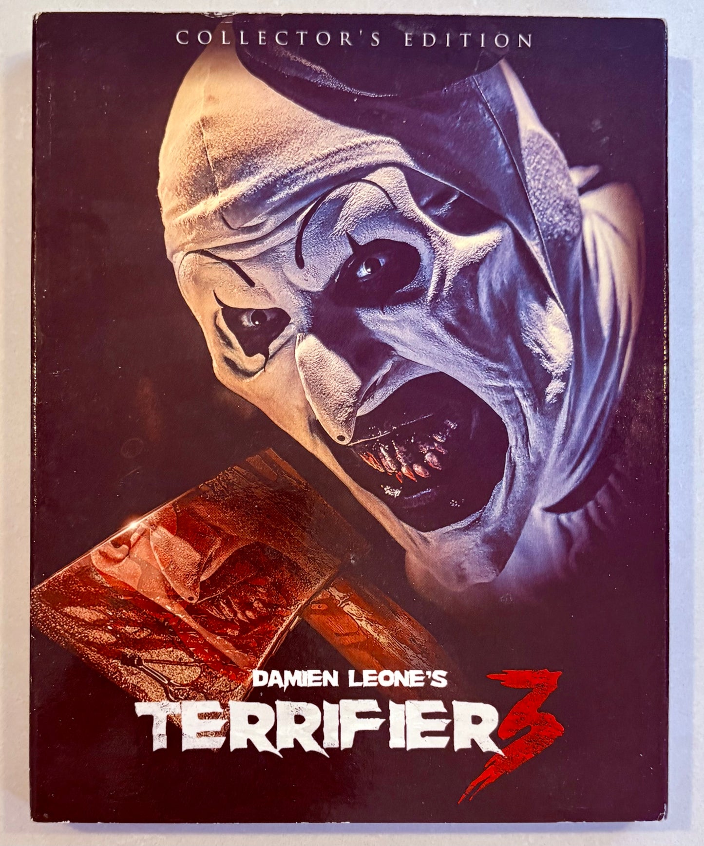 Damien Leone's Terrifier 3 (Blu-ray, 2024) Edición de coleccionista con funda protectora, película de terror y terror navideña