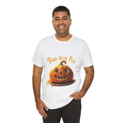 Camiseta Pun-Kin Pie: camiseta unisex de manga corta de jersey suave para otoño