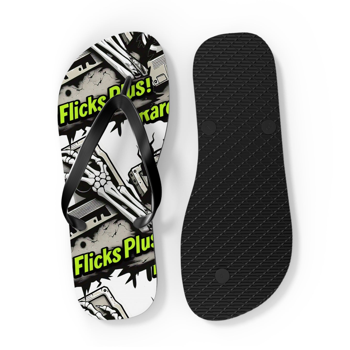 Rare Flicks Plus! Logo Flip Flops