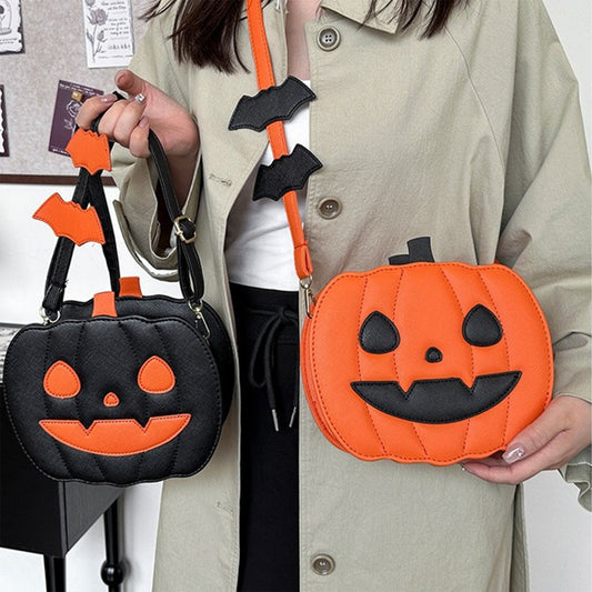 Bolso bandolera de calabaza de Halloween para mujer, novedoso bolso de calabaza, bolso de hombro de diablo de Halloween, divertido bolso bandolera