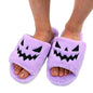 Halloween Shoes Winter Cute Warm Home Slippers Women Purple