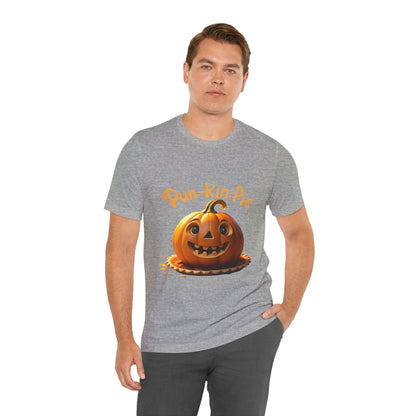 Camiseta Pun-Kin Pie: camiseta unisex de manga corta de jersey suave para otoño