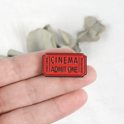 Movie ticket brooch Admit One