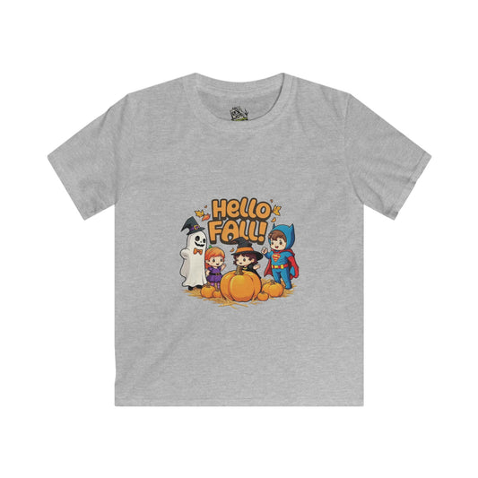 Camiseta infantil de estilo suave con diseño de Hello Fall