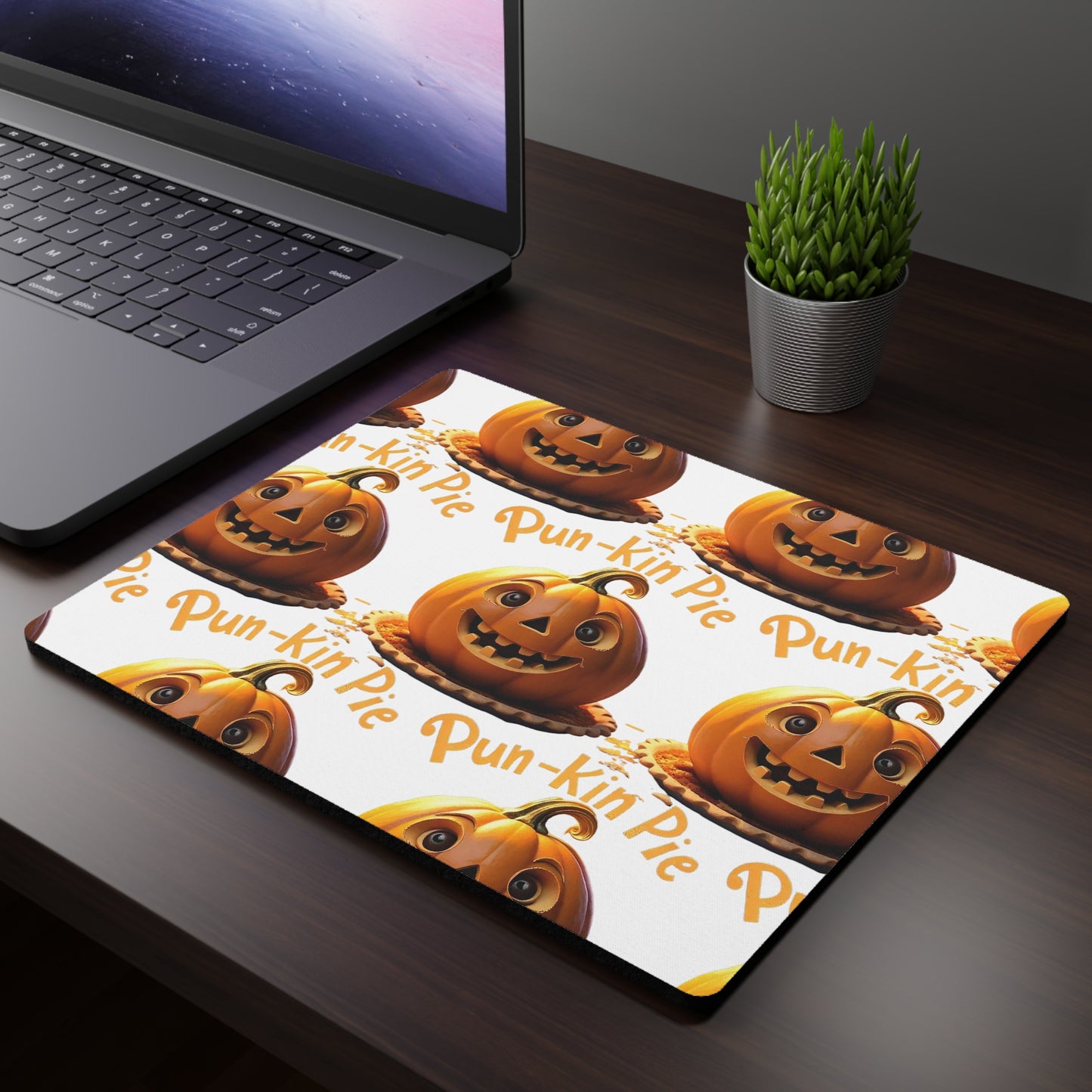 Pun-Kin Pie Design Pattern Rectangular Mouse Pad