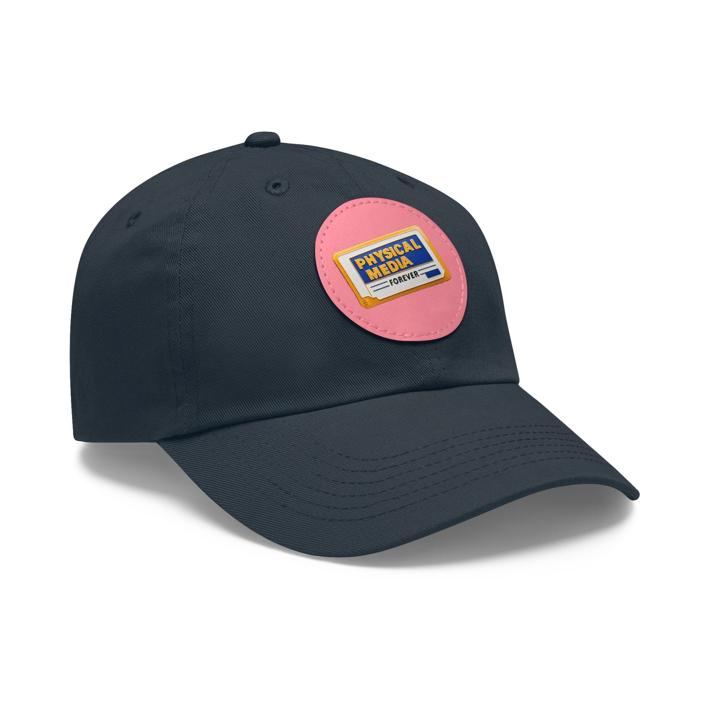 Physical Media Forever - Dad Hat with Leather Patch (Round)