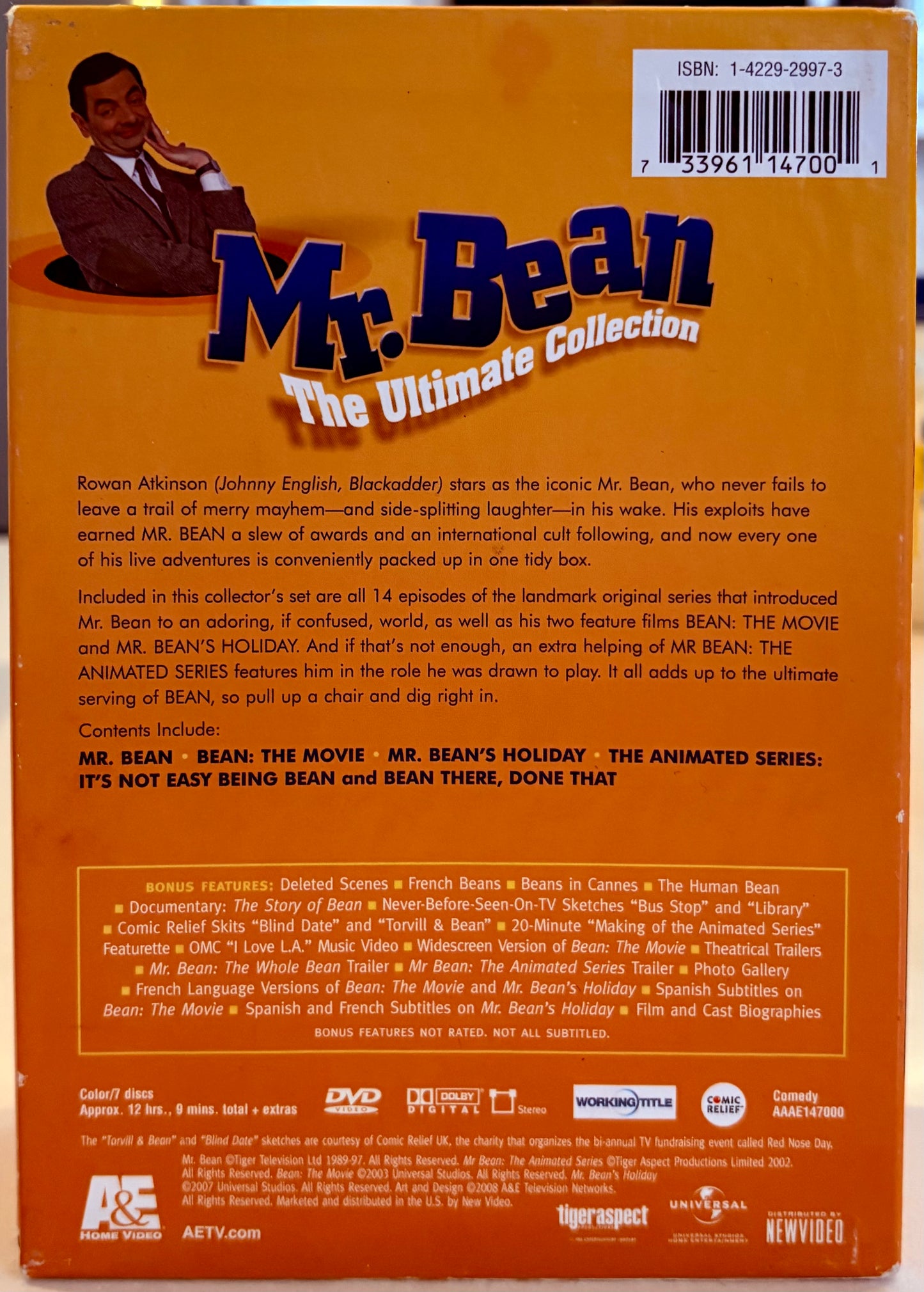 Mr. Bean The Ultimate Collection (DVD, 2008) Comedia Rowan Atkinson Set de 7 discos