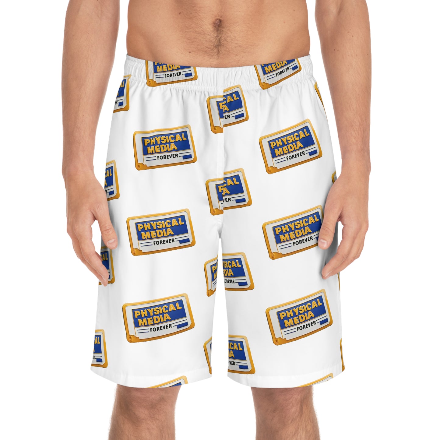 Physical Media Forever Men's Board Shorts (AOP)