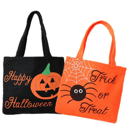 Bolso de hombro con estampado de calabaza y araña de Halloween, bolsas de regalo de dulces para niños, bolsos pequeños para mujer