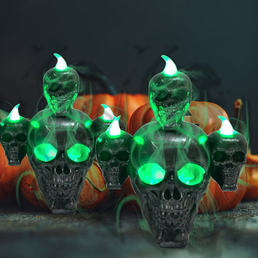 Nueva decoración de Halloween Adornos de calavera con luces para Halloween