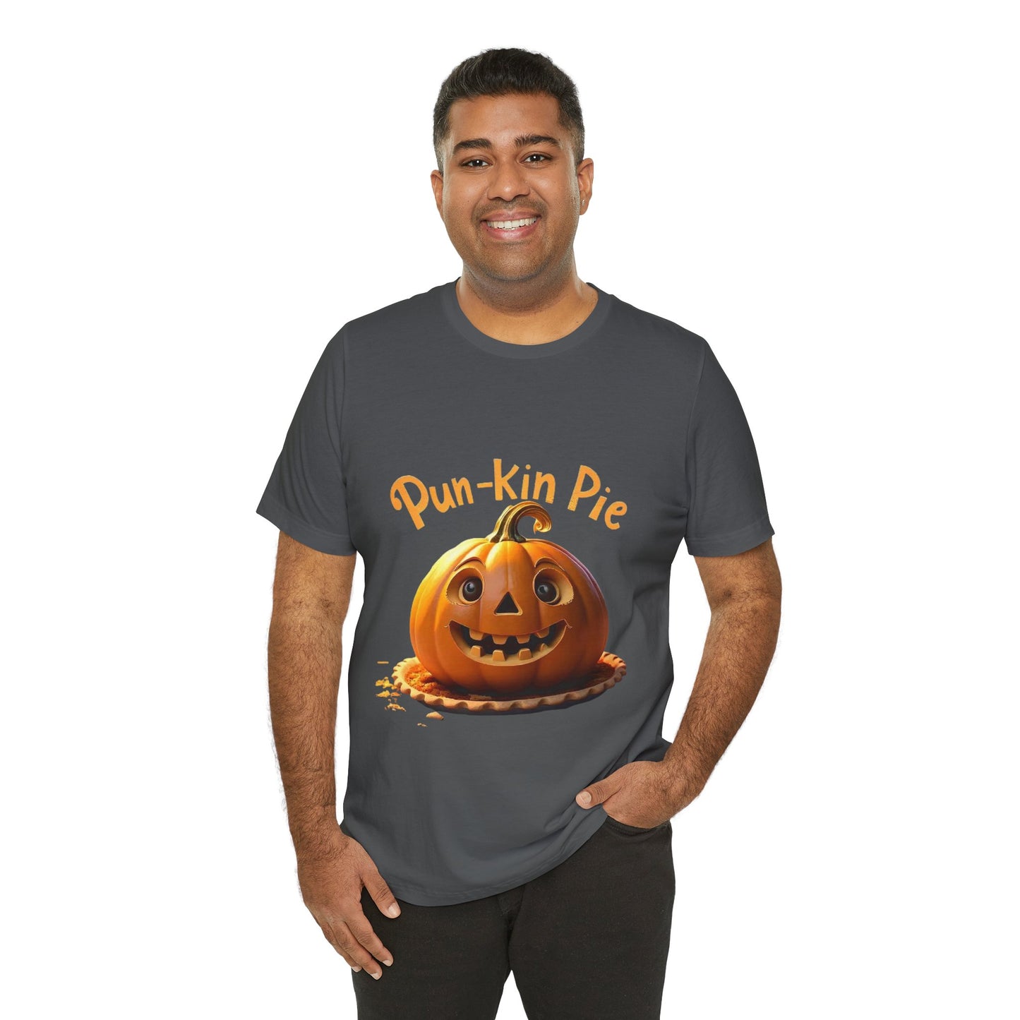 Camiseta Pun-Kin Pie: camiseta unisex de manga corta de jersey suave para otoño