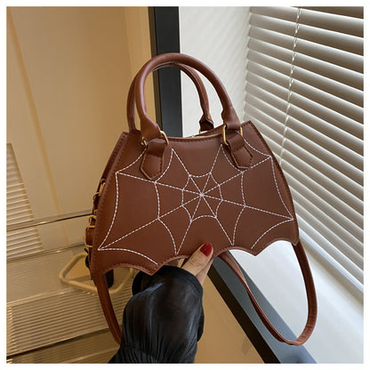 Bolsos de hombro tipo bandolera con asa y diseño de telaraña de Halloween para mujer