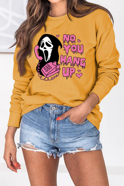 Women's Halloween Fall Winter Trend Pullover Sweater Yellow