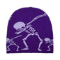 Skull Ghost Halloween Color Knitted Hat