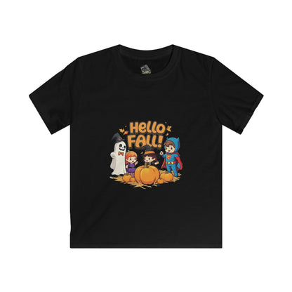 Camiseta infantil de estilo suave con diseño de Hello Fall