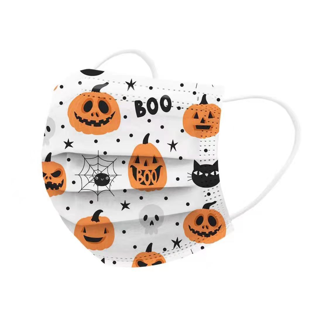 Halloween Masks Halloween Print Flat Masks 3style